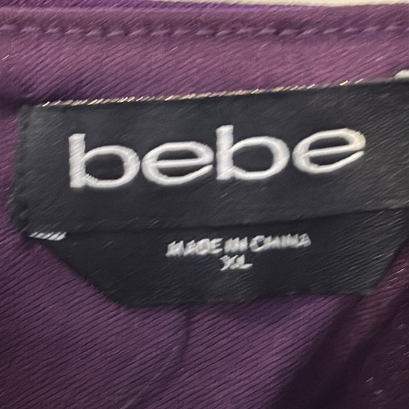 Bebe deep Purple halter neck, knee length dress size extra large XL - Picture 10 of 12